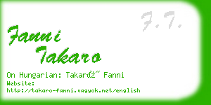 fanni takaro business card